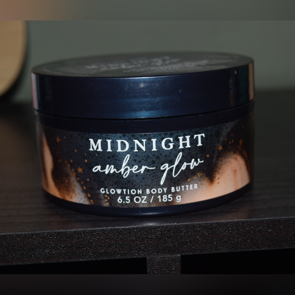 Bath & Body Works MIDNIGHT AMBER GLOW Glowtion Body Butter 6.5 oz